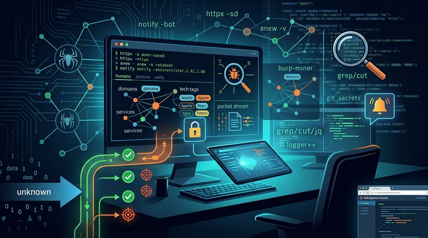 
          A few tools I reach for every day in my bug bounty workflow: httpx, notify, anew, Param Miner, hakrawler, jq/cut/awk, Logger++ and GitHub recon, with the exact flags I use.
        